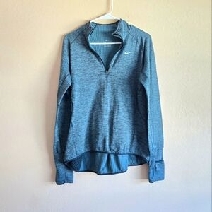 Nike Sweater Womens Therma Teal Dri-fit Run Long Sleeve Pullover Size Large